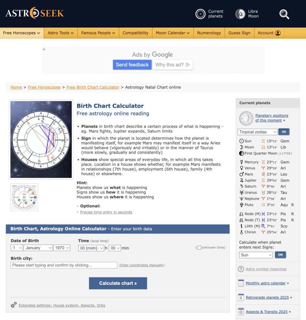astro-seek geboortehoroscoop berekenen